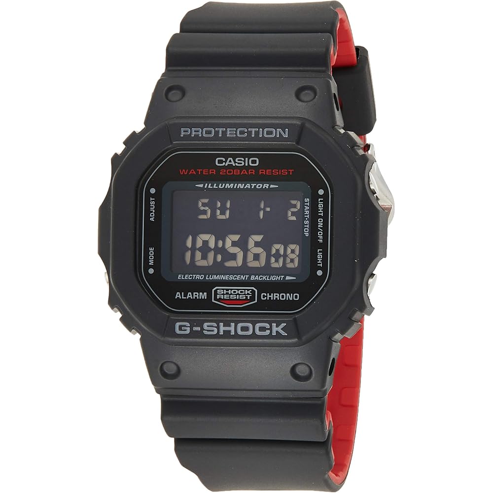 Casio DW-5600HR-1ER Digital Watch Black Resin Strap Water Resistant Shock Resistant