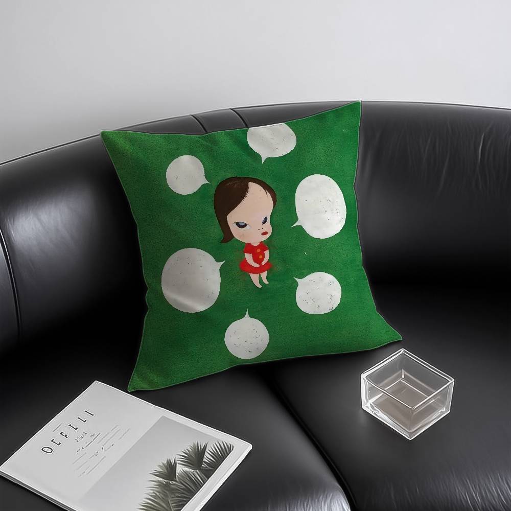 Наволочка Ёситомо Нара Защита от пылевых клещей Невидимая молния Диван-кровать 12x12Inch