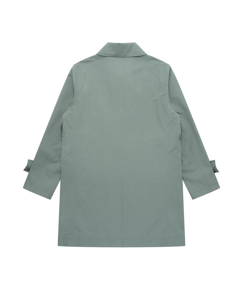 Solew Linen Mac Trench Coat_Grayish Blue