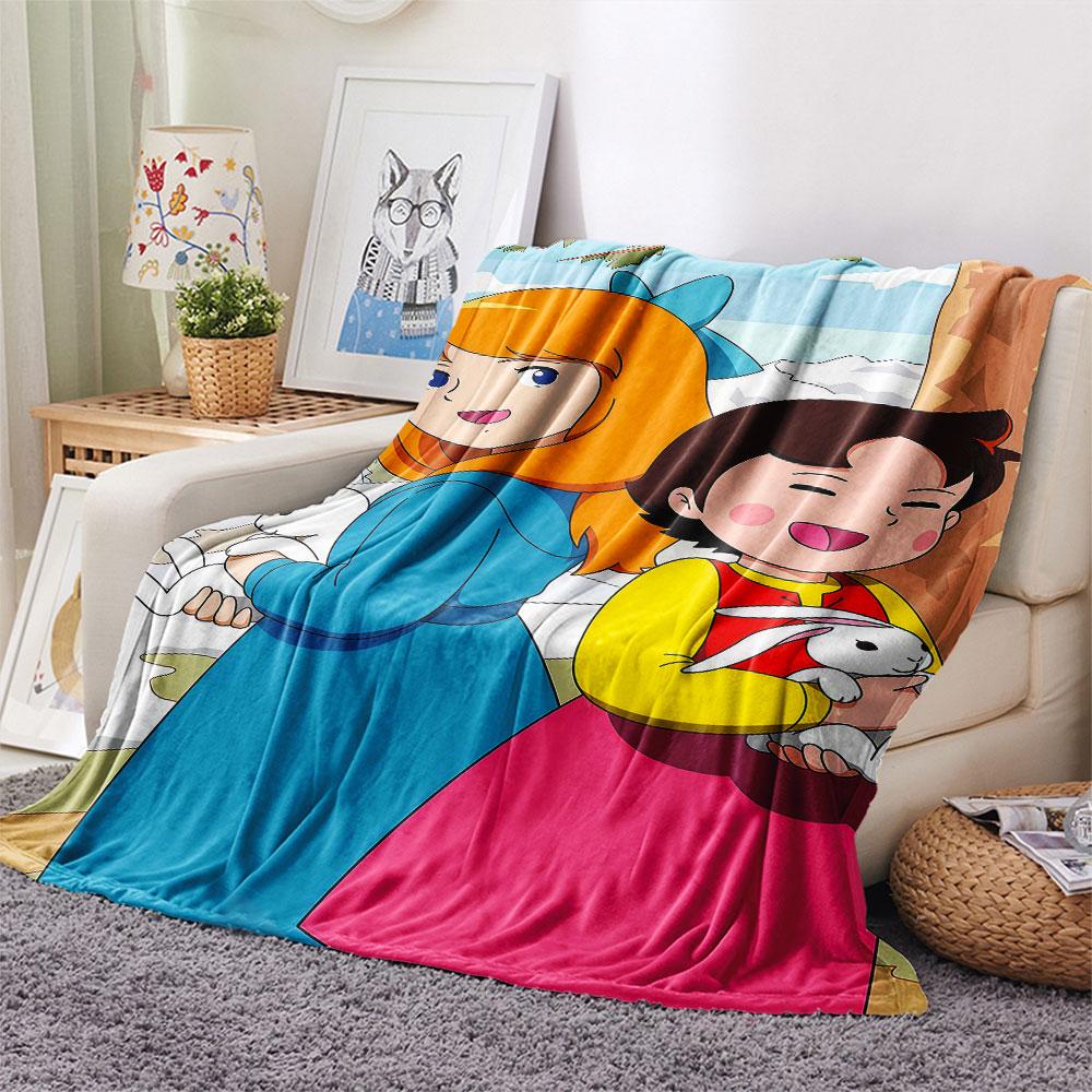 Coperta Bambina Heidi, Alta Qualità, Confortevole per Tutte le Stagioni, Decorazione per la Casa, Calore e Comfort