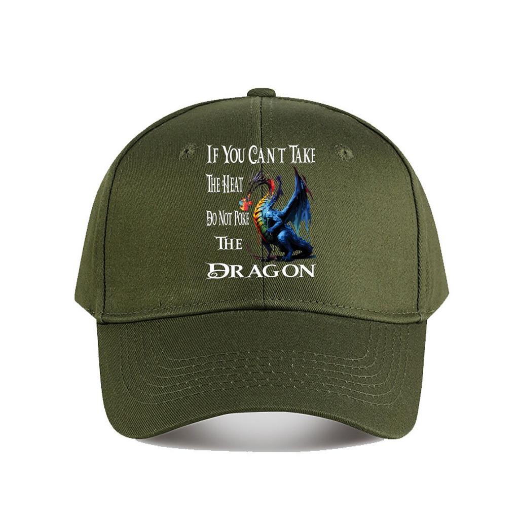 If You Cant Take The Heat Do Not Poke The Dragon Baseball Cap Fashion Unisex Sunhat Womens Outdoor Sports