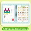 4Pcs Writing Exercise Book Practice Copybook Handwriting Workbook Kit with Letters Numbers English Grooved Learning Activity Workbook for Kids