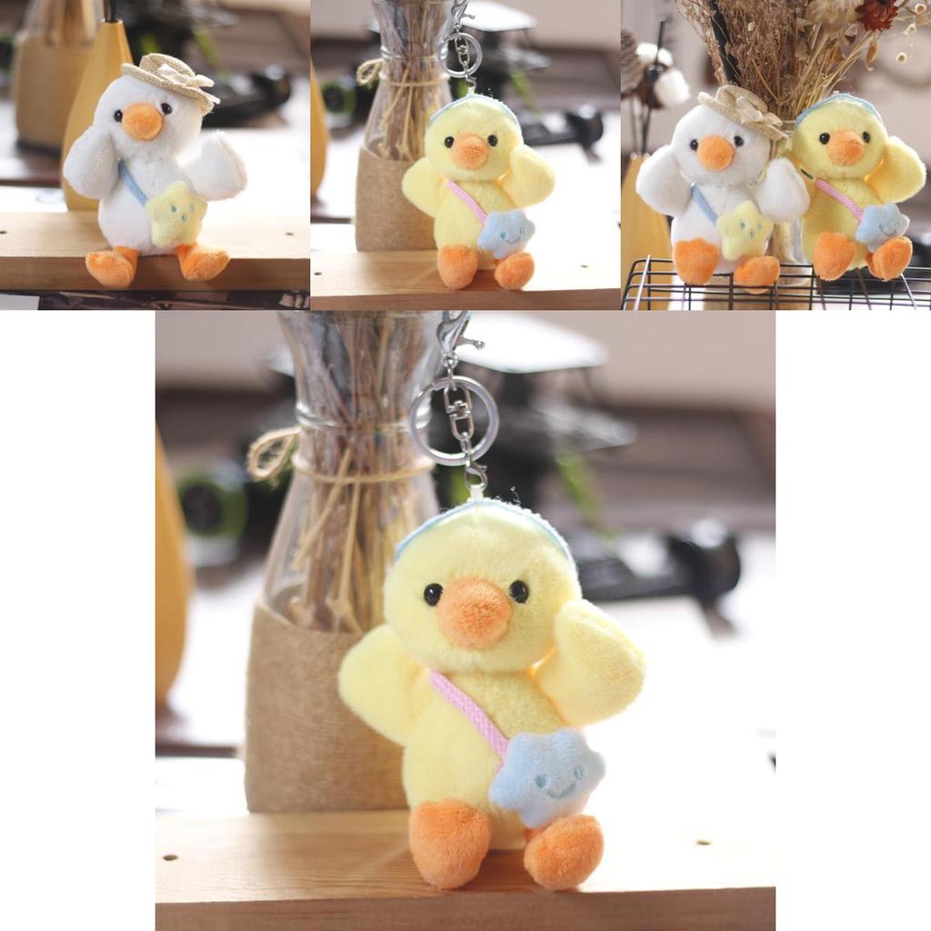 Adorable Plush Duck Keychain Soft Yellow Duck Backpack Charm Cute Stuffed Toy