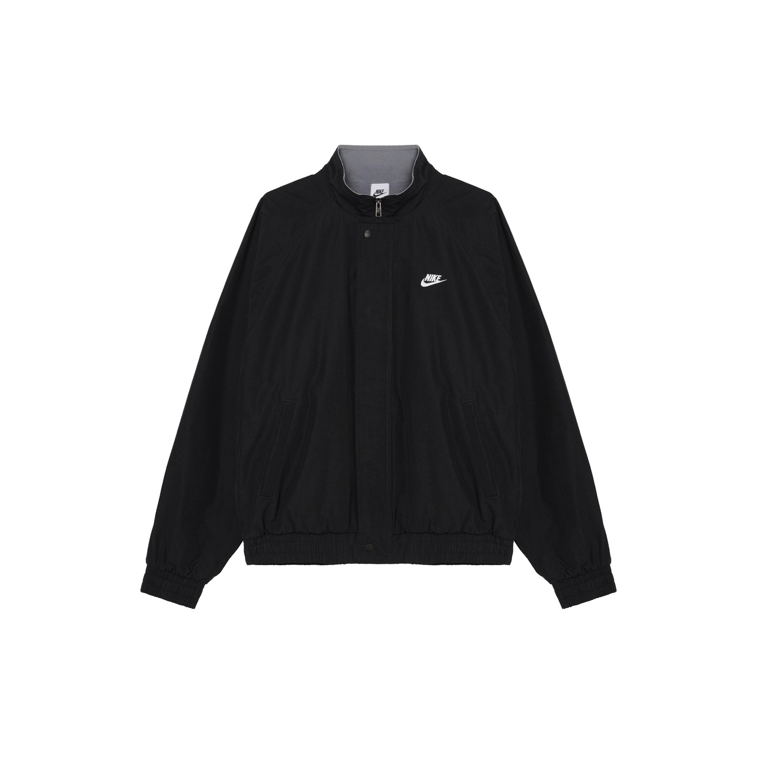 

Nike Club Futura Loose Comfortable Simple Jacket Men Jacket Black White FZ0657010 M