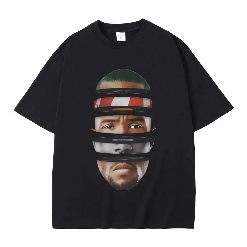 T-shirts Blond Hip Hop Vintage T Shirt Fashion Streetwear Rapper Frank Channel Orange Graphic Print Tshirt Ocean