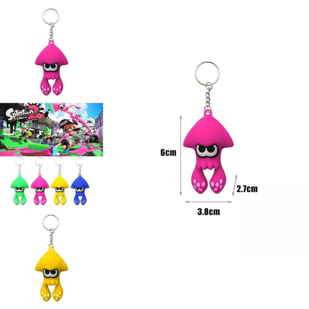 Splatoon 3 Breloczek Kalmar Zabawka Wysokiej Jakości Pcv Wisiorek do Torebki Dla Dzieci Prezenty na Boże Narodzenie