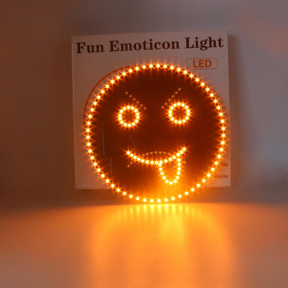 Dynamic Remote Smart LED Five Emotion Switch LED Light Car Screen Waring Lamp Auto SUV Display On Interior Rear Winshield Fun янтарь