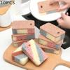 Esponja para lavar platos, pulpa de madera, Color algodón, esponja de limpieza mágica para eliminar óxido, cepillos, herramienta de lavado de cocina, 1/5/10 Uds.