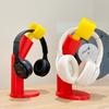 1pz Supporto Creativo per Cuffie Stampato 3D Stile Cartone Animato Rosso Giallo Vivace Organizer in PC Policarbonato, Salvaspazio Decorazione da Scrivania da Interno per Casa Ufficio