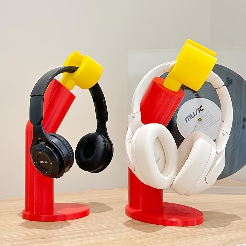 1pz Supporto Creativo per Cuffie Stampato 3D Stile Cartone Animato Rosso Giallo Vivace Organizer in PC Policarbonato, Salvaspazio Decorazione da Scrivania da Interno per Casa Ufficio
