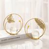 Butterfly Wrought Iron Sculpture - Nordic Crystal Ball Ornament for Living Room & Bookcase (Geometric Home Decor)
