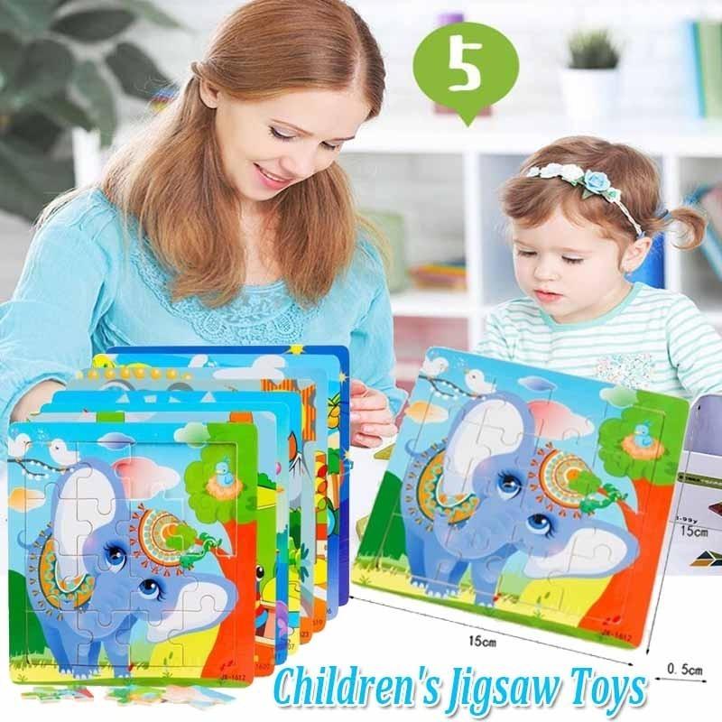 Buy Wooden Children's Jigsaw Puzzle Wooden Toys Aircraft Train Animal