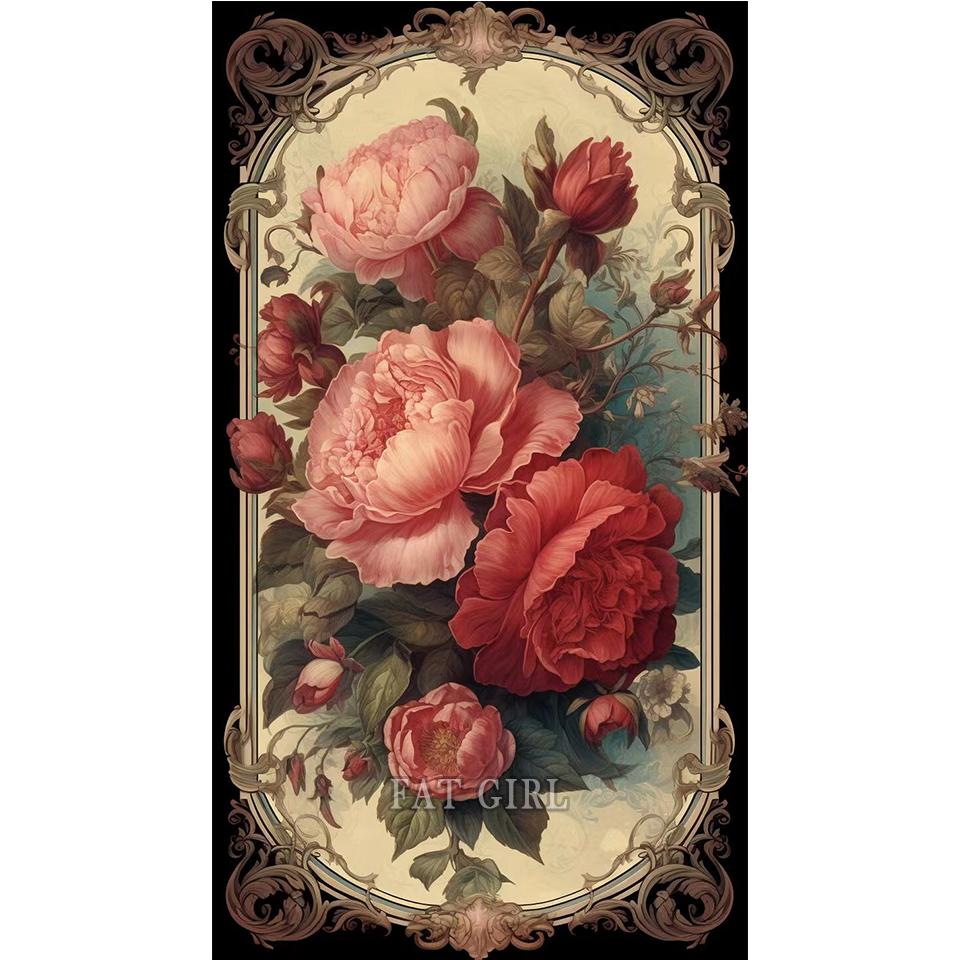 Retro Poppy Flower Diy Diamond Paintings New Collection 2023 Peony Cross Stitch Kit Full Drill Mosaic Large Size Home Decoration