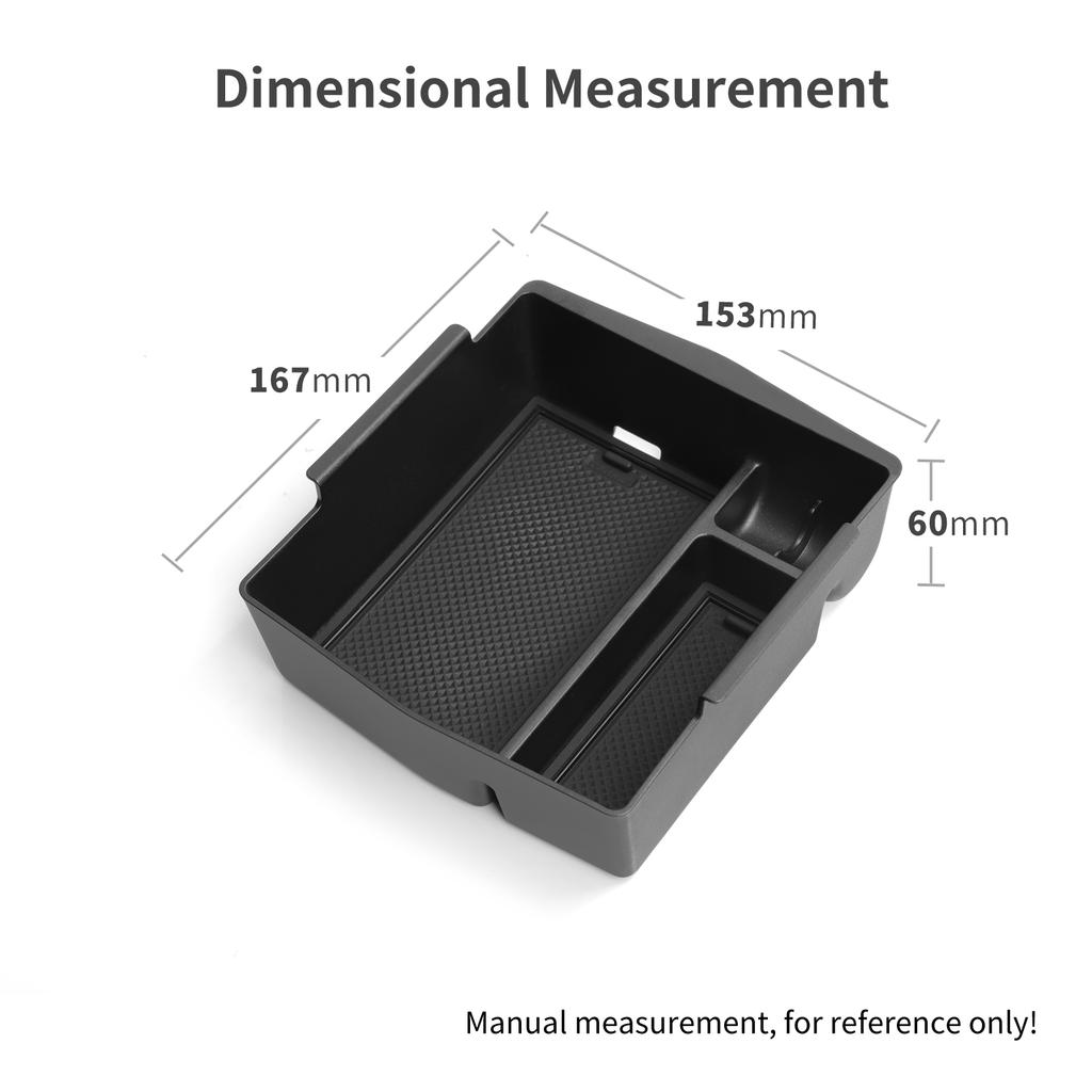 For Subaru Forester 2025 Center Console Armrest Storage Box Car Tray Organizers Accessories Tidying Black