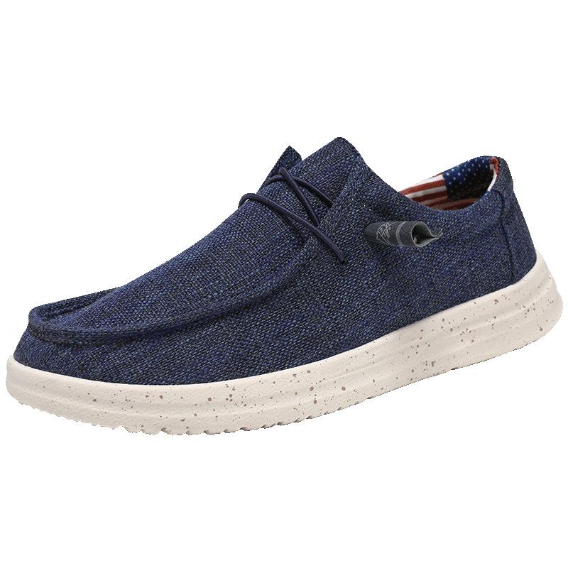 Men Casual Shoes Slip On Canvas Loafers Comfortable Walking Flats For Man Non Slip Soft Moccasins Sneakers Summer Loafers