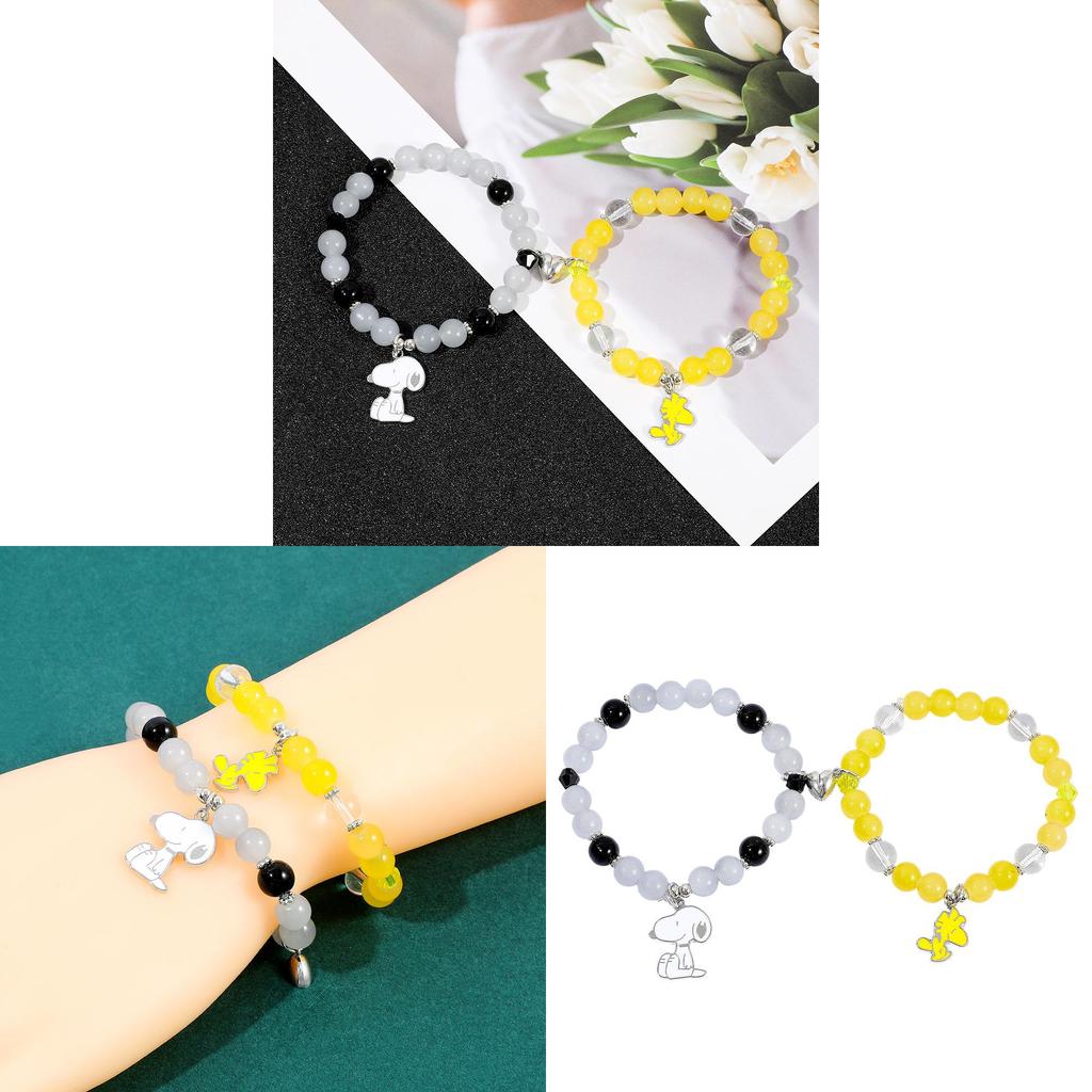 Peanuts Snoopy Love Heart Jewelry With Zinc Alloy Charm For Couples Gift