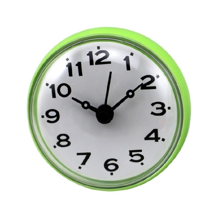 Suction Mounted Shower Clock for Bathroom Mirror, Round Clock Face with Bold Numerals for Sink Side Placement for Family Use