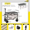 Extra Large Folding Outdoor Camping Handcart with Drawbar