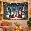 Weihnachtsthema Wandteppich, Xmas Wandbehang, Feiertags-Heim Schlafzimmer Dekoration