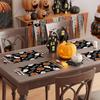 Boo Spooky Ghost Pumpkin Halloween Cloth Placemats Set of 6 Table Mats Table Decorations 12x18 Inch