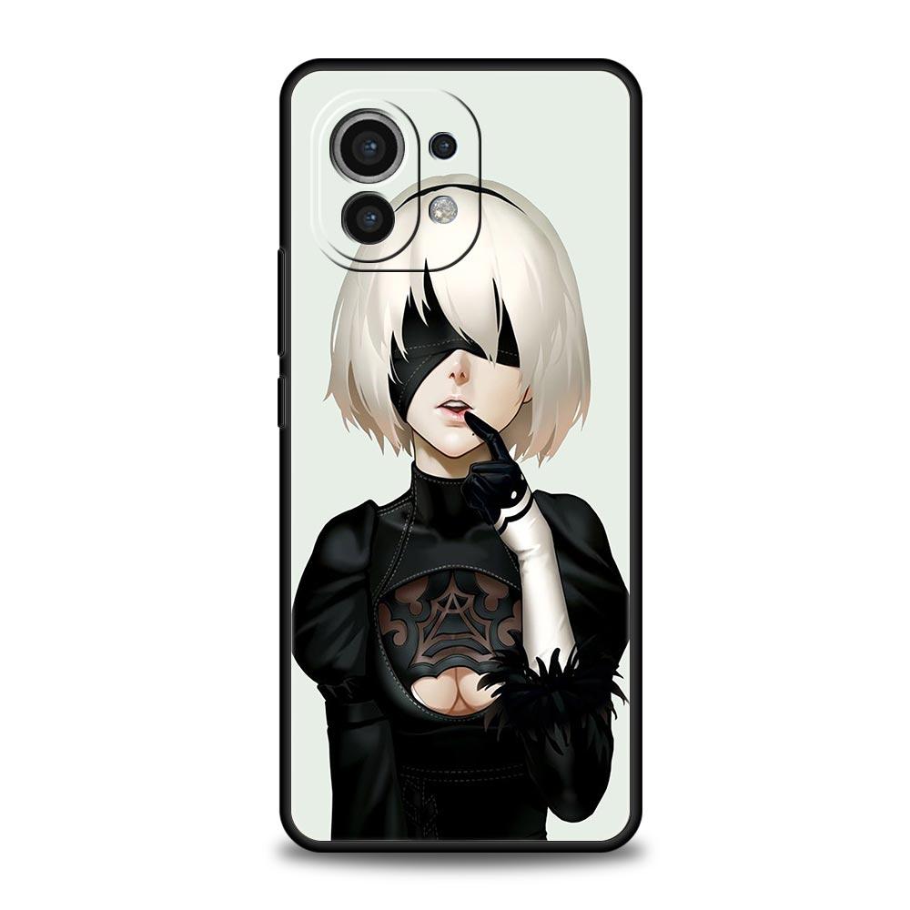 Nier Automata Cartoon Phone Case for Xiaomi Poco X3 NFC F3 M3 M4 Mi Note 10 12 11 Ultra 11T Pro 10T Lite 5G 9T 11i 11X Cover