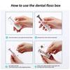 FONKEN Przenośne automatyczne pudełko do przechowywania nici dentystycznych z 10 szt. wykałaczek do nici dentystycznych, wykałaczek do zębów, narzędzi do czyszczenia zębów i pielęgnacji jamy ustnej