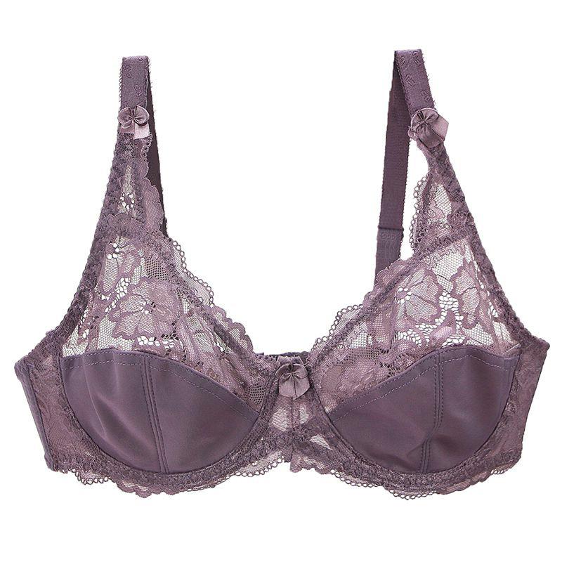 Women's Hot Sale Fashion Lace Hollow Large Size Bra Sexy Underwear CDE Cup Anti-Sagging Bra