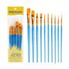 10pcs 2025 New Plastic Handle 10 Pieces Painting Brush Set, Hand Painting, Art Brushes Set / Slight Glue Overflow Is Inevitable