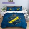 AIK Fotboll Pattern Bedding Quilt Set  Home Decoration  Gift (1 * duvet cover + 2 * pillowcase  without core)