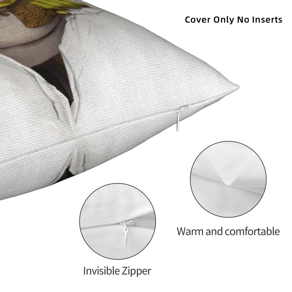 Shreks Ripping Through Time and Space Square Pillow Case Cushion Cover Funny Polyester Decorative Pillowcover for Seat 45x45cm
