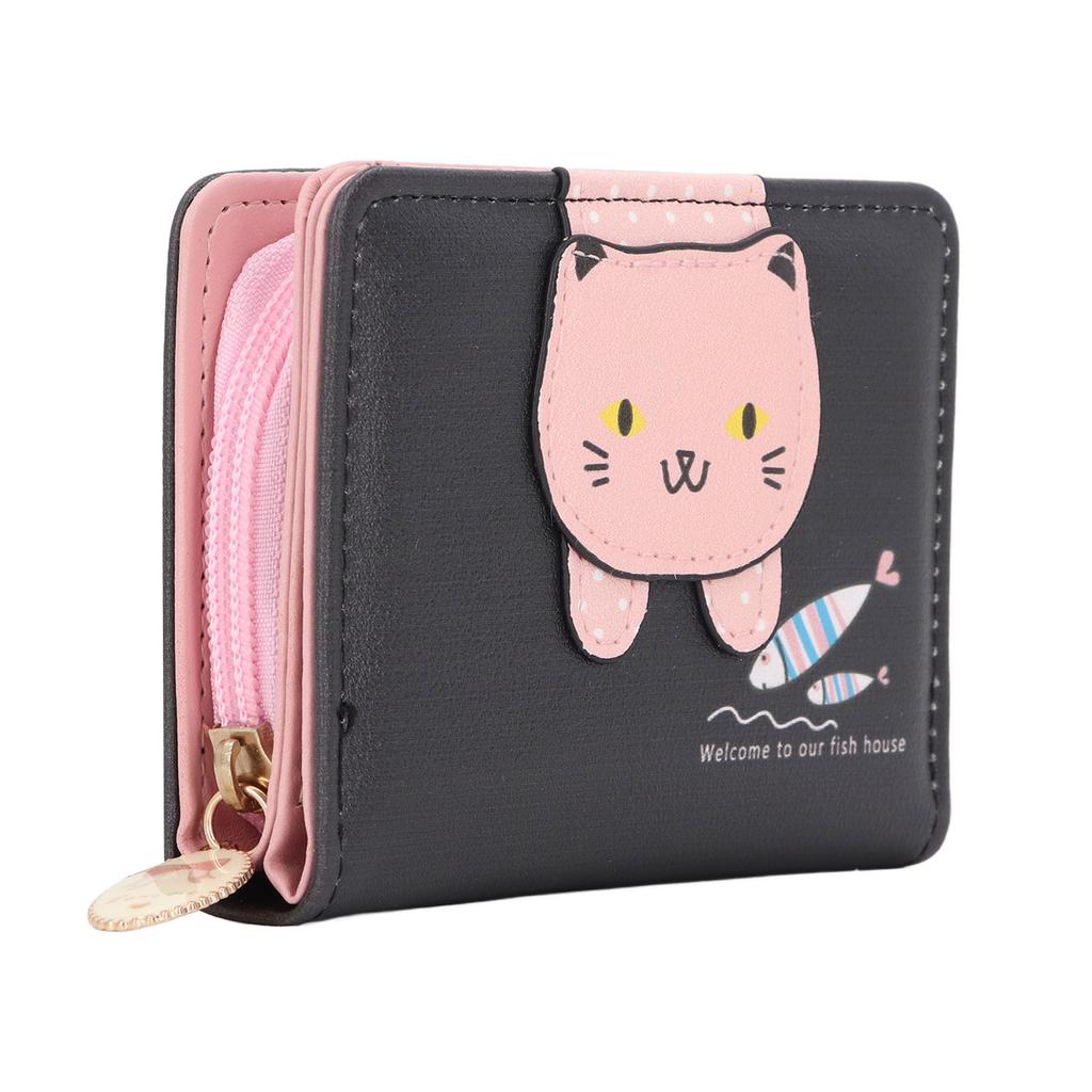 Female Korean Version Small PU Leather Coin Purse Student Cute Animal Change Bag Zipper Foldable