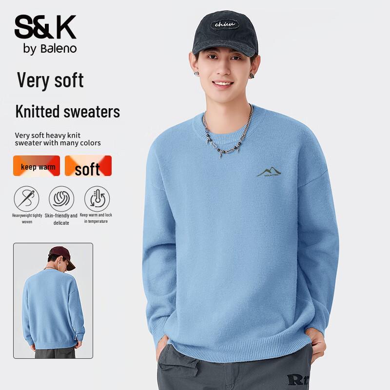 Baleno Men's S&K Series Mountain Line Graphic Knit Sweater