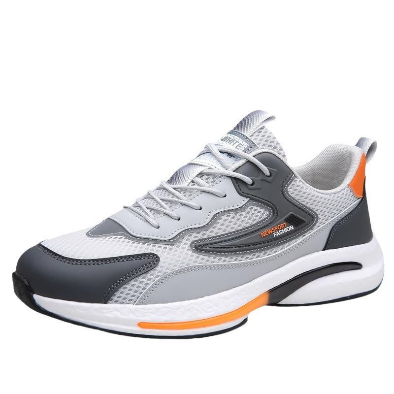 Fashion Men's Casual Breathable Mesh Sports Shoes 2025 Summer New Soft Sole Anti Slip Shock-absorbing Men's Lightweight Running Shoes