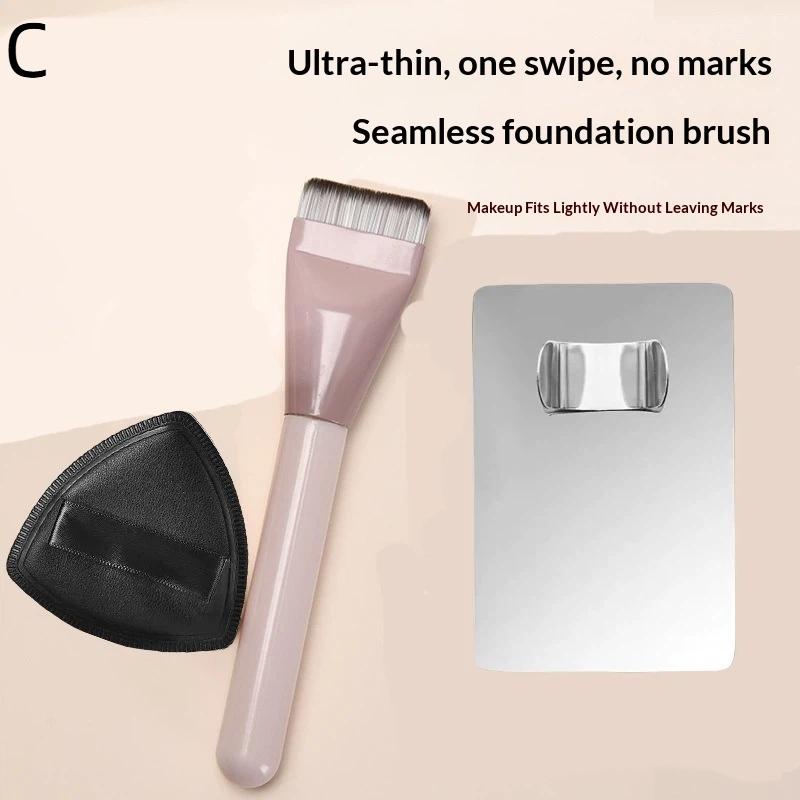 Foundation Brush +Makeup Palette + Black Powder Puff Set Foundation Cream Mixing Tool Nail Art Makeup Cosmetic Kits