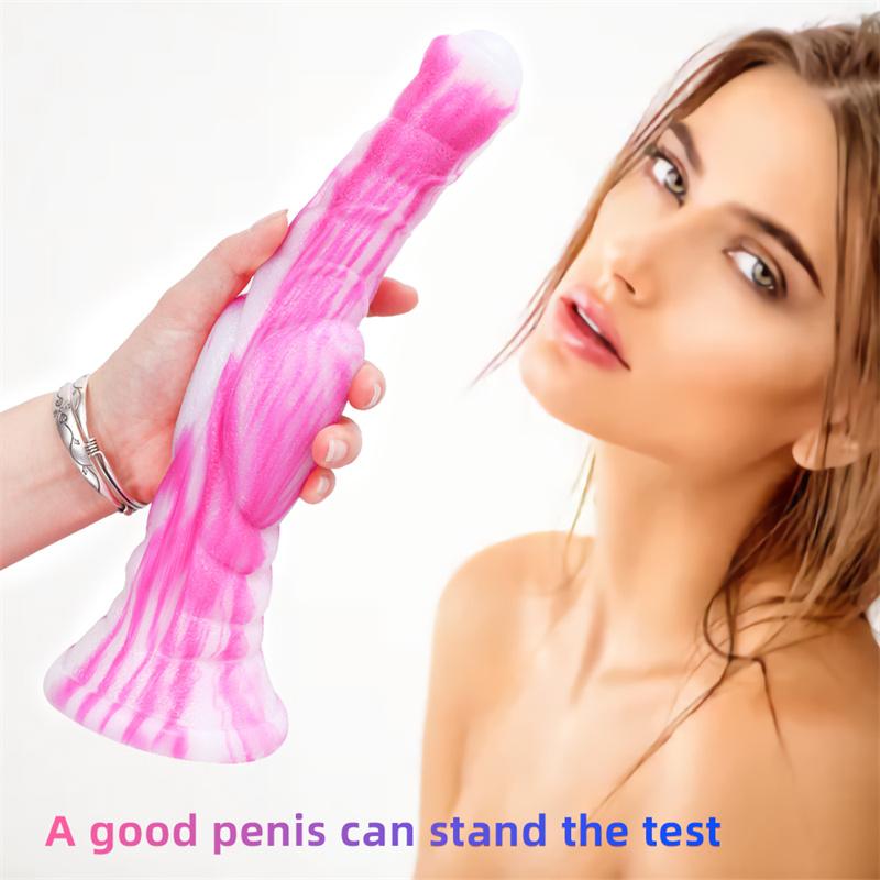 Eiloser Pferdeschwanz, flüssiges Silikon, Tierpenis, dick und lang, Farbsimulation, gefälschter Penis, Analplug, lustiges Masturbationsgerät