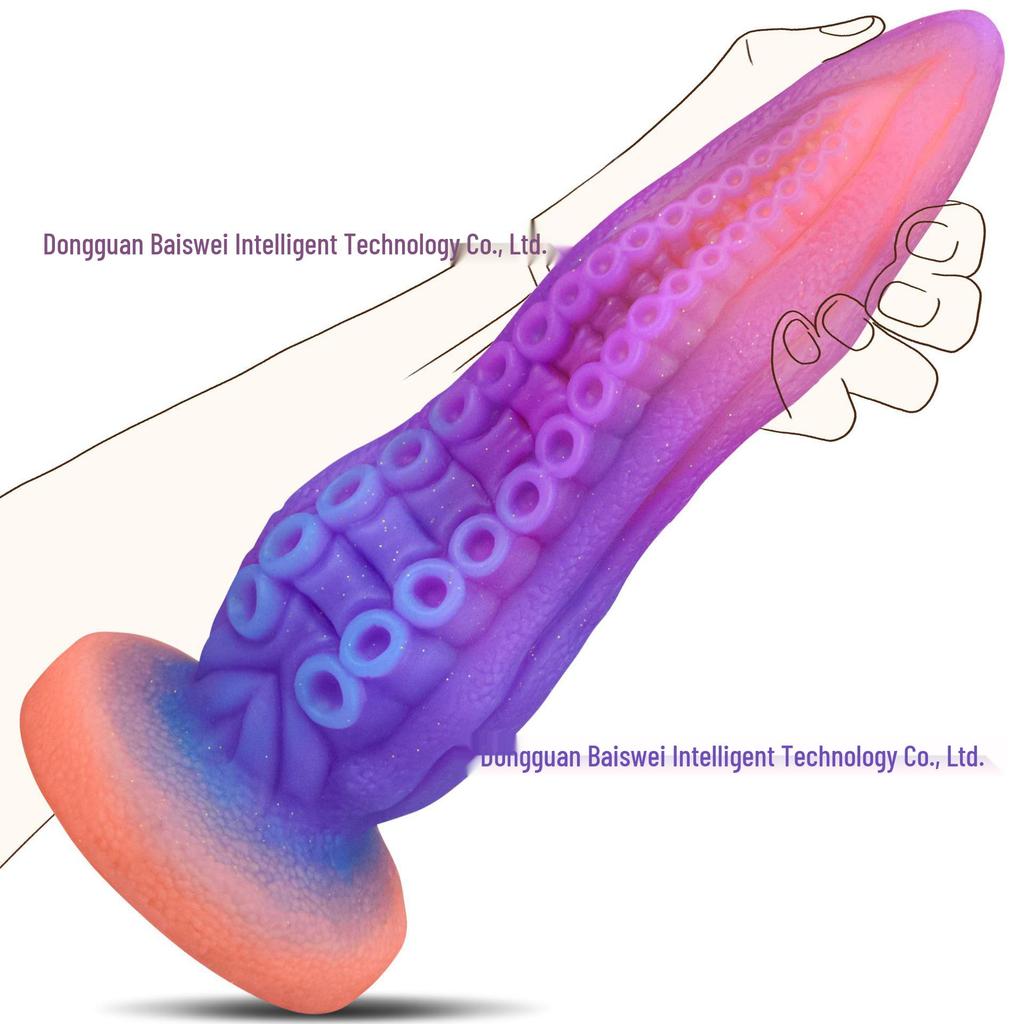 Luminous Silicone Octopus Phallus Super Large Anal Plug Self-Stimulator for Women