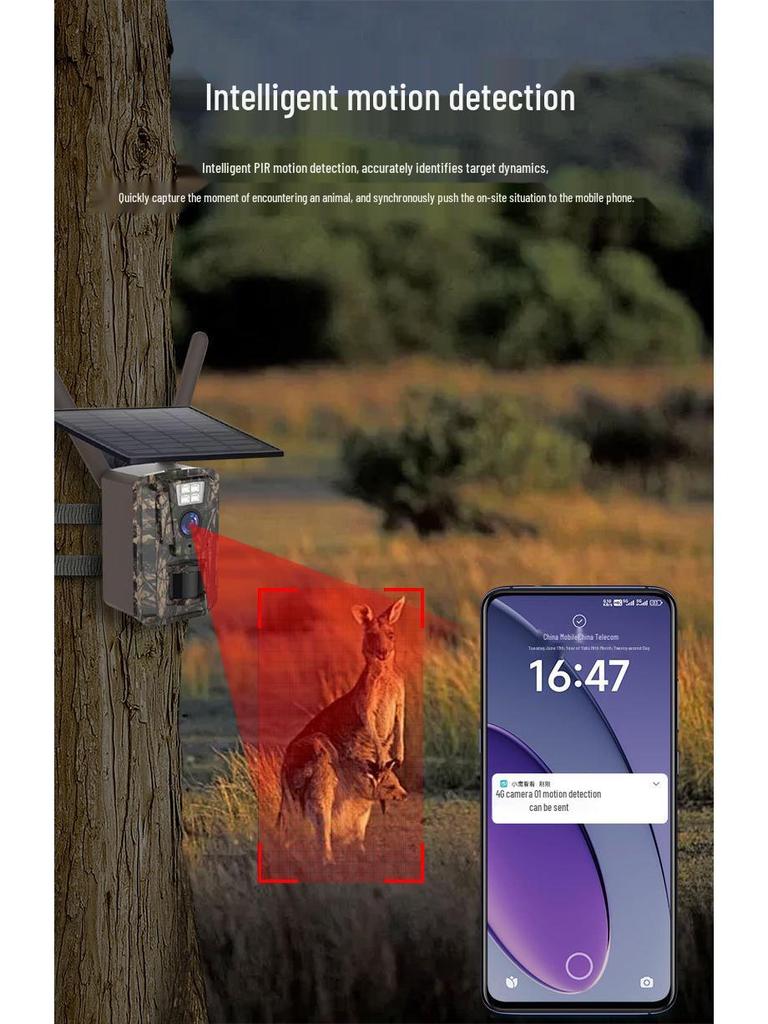 OKAM Pro 4G Solar-Powered HD Infrared Night Vision Hunting Camera