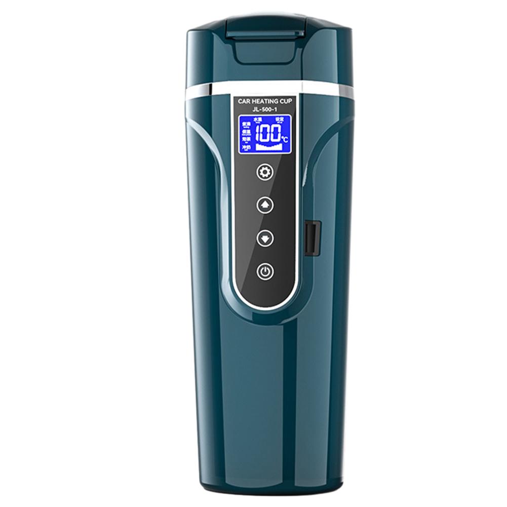 12V 500ml Car Stainless Steel Electric Car Kettle Heating Cup Coffee Mug Travel Vehicle Heating Cup Car Electronics