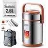 304 Stainless Steel Triple-Layer Insulated Lunch Box for Students & Office Workers