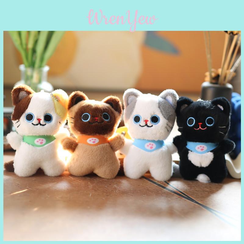 Charming Small Kitty Plush Keychain Super Soft Stuffed Animal Bag Decoration