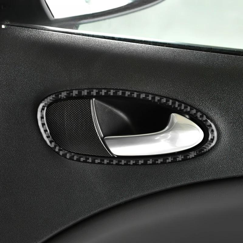 Real Soft Carbon Fiber Sticker For Seat Leon Altea 2005 2006 2007 2008 2009 2010 2011 2012 LHD RHD Car Door Handle Switch Trim.