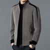 2025 Men's Stand Collar Thickened Velvet Jacket, Winter Woolen Coat