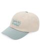Eondeokeonteulol Four Seasons Washed Cotton Color Block Soft Top Logo Ball Cap Unisex Baseball Cap Floral Script / Washed B B / Sky