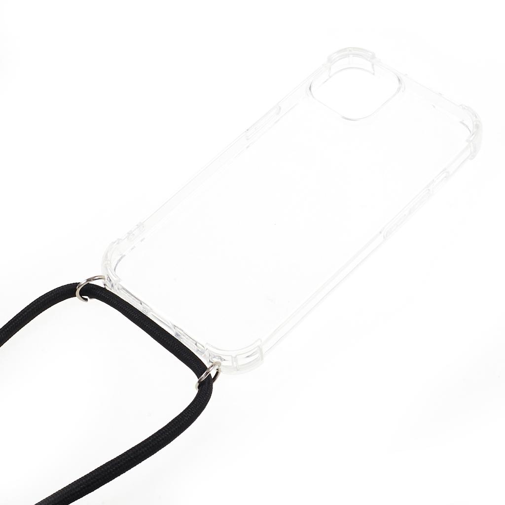 Anti-drop Cover for iPhone 15,Four Corner Shockproof Clear TPU Phone Back Case with Lanyard