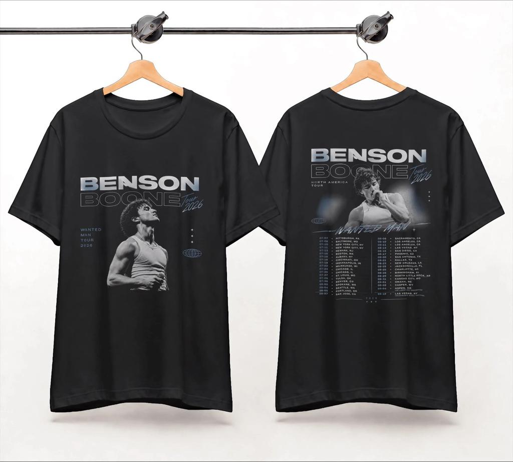 Benson Boone Tour 2026 Shirt Vintage Y2K Concert Tee Reprint T-Shirt