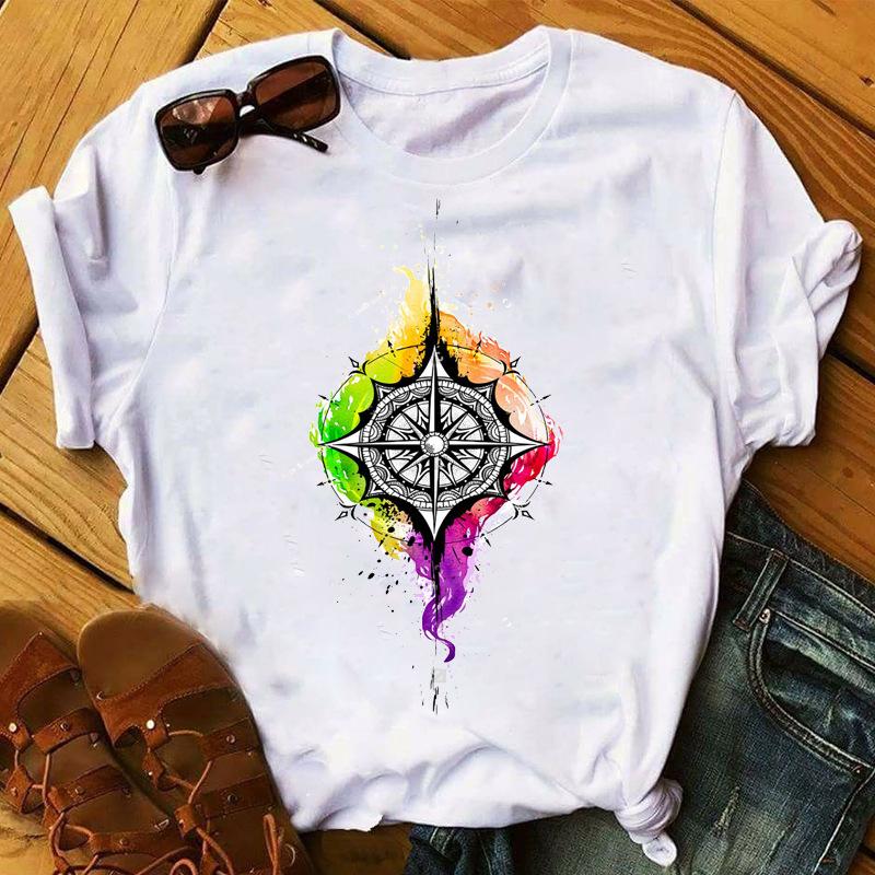 

Cute Casual Butterfly Graphic Women s T-Shirt Summer Loose Blouse 90S Short Sleeve Tees O-Neck Ladies White Tops Female Clothing XXXL білий