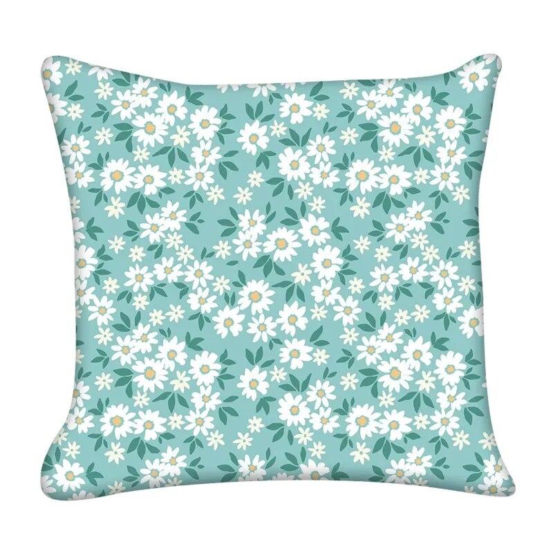 45X45CM Modern Watercolor Floral Print Pillowcase Living Room Sofa Office Seat Car Cushion Cover Home Decor  Wholesale