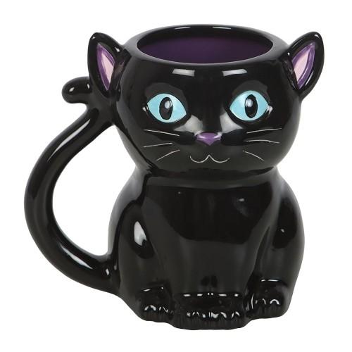 Something Different Cute and Creepy Black Cat Mug
