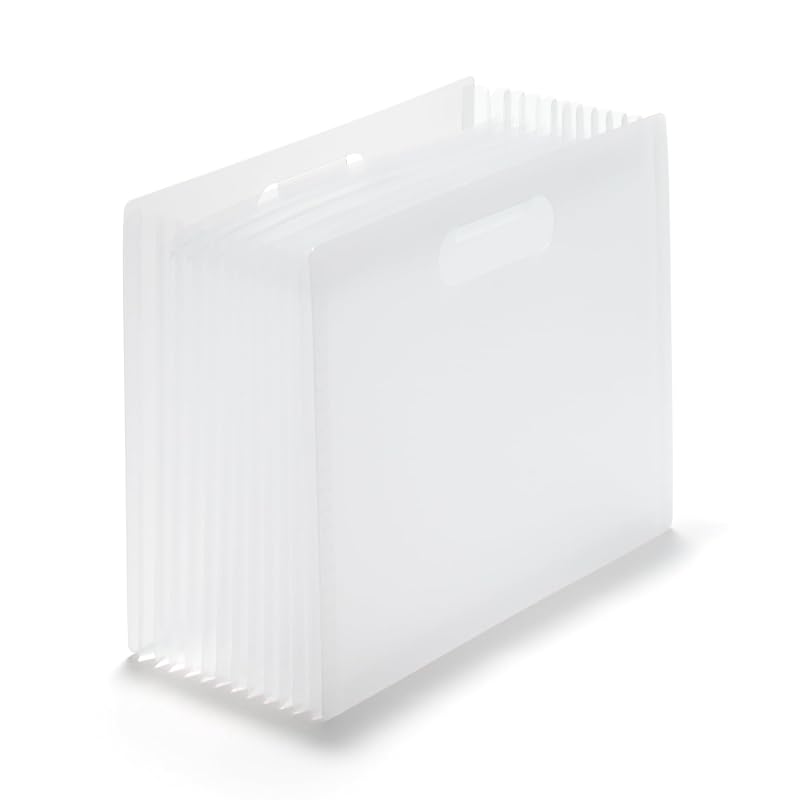 MUJI Polypropylene Accordion File, A4 Size, 12 Pockets, 84924866