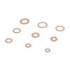 Juego de tuercas y pernos de junta de arandela de cobre, Kit surtido de sellos de anillo plano 50/100/200pcs tapones de sumidero
